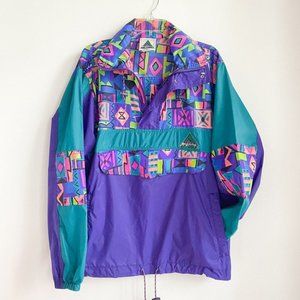 Vintage Purple and Teal Windbreaker